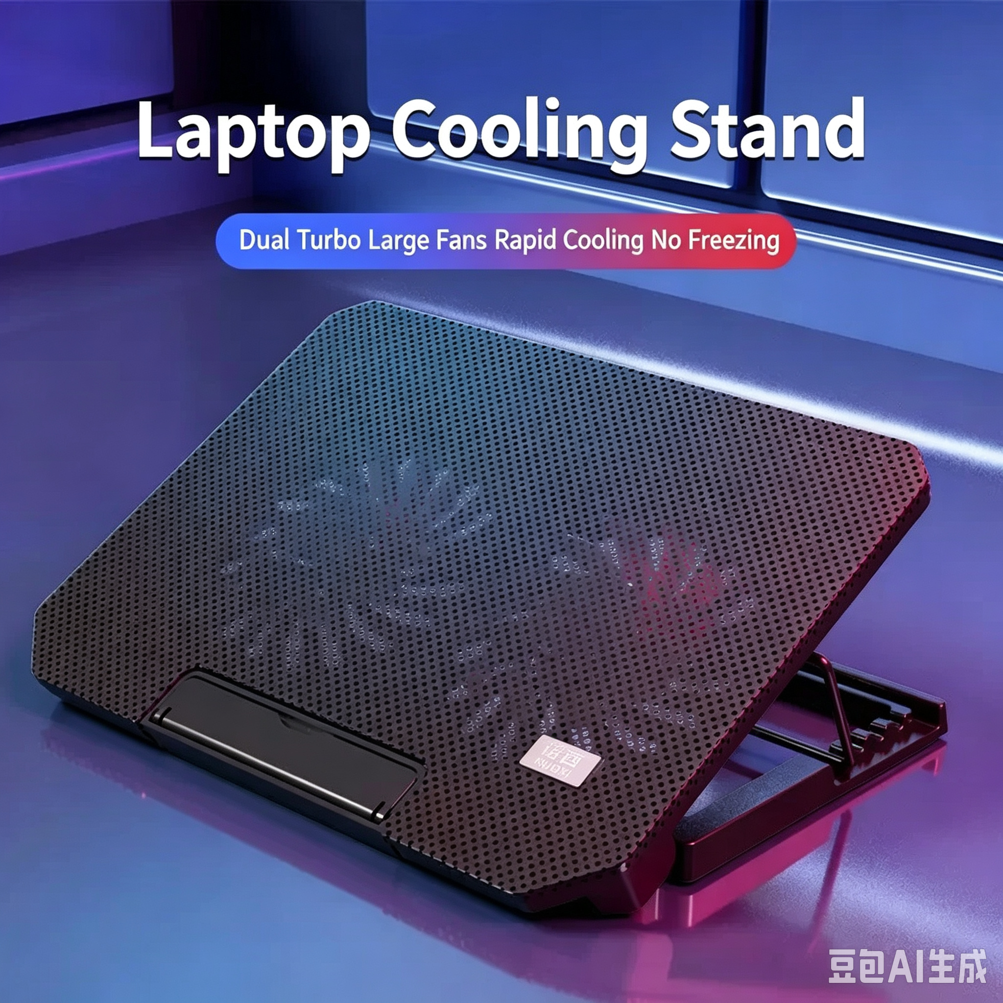 Dual‑Fan Laptop Cooling Pad Adjustable Notebook Cooler Stand