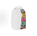 Sprayground White Graffiti Block Shark Backpack Colorful Street Art Print Waterproof Laptop School Travel Bag