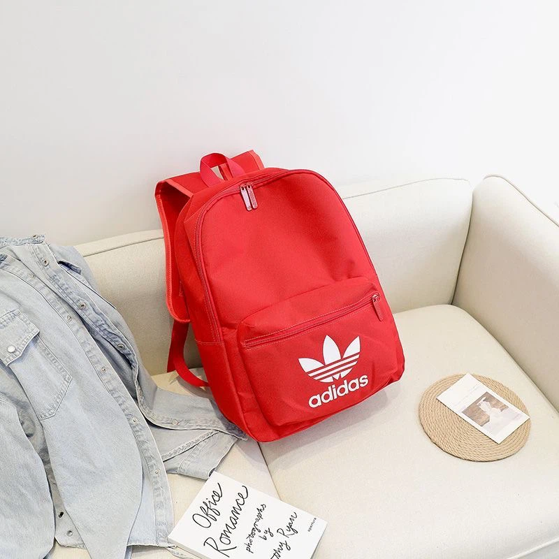 Red Trefoil Logo Backpack Lightweight Unisex Student Travel School Daypack