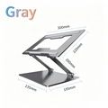 Dual‑Shaft Adjustable Aluminum Laptop Riser Stand, Supports Laptop & Tablet