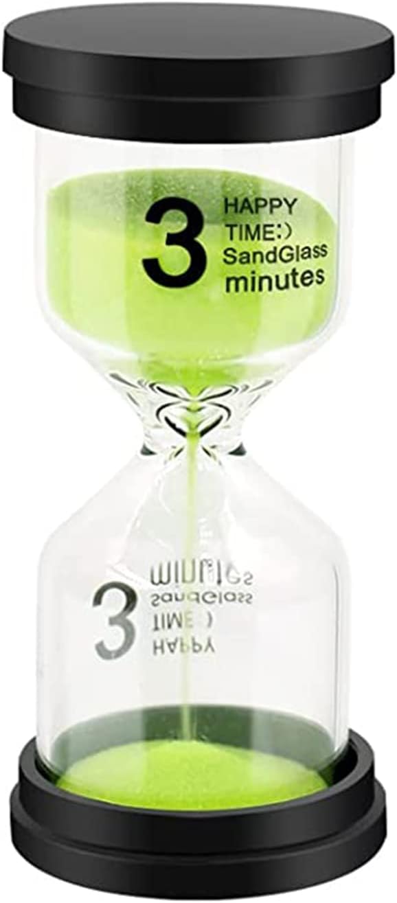 Sand Timer, Sand Timers Colorful 3 Minutes Sandglass Timer with Protective Cover for Classroom Home Office Cooking