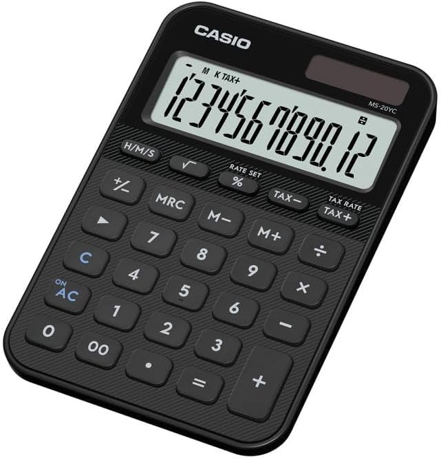 Casio MS-20YC Small Desk Calculator Black