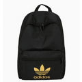 Black Gold Trefoil Logo Backpack Unisex Student Travel School Bag