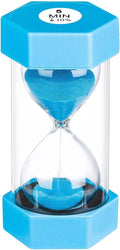 Hourglass Sand Timer 5 Minute, Plastic Unbreakable Hexagon Hourglass Sand Clock 5 Min, Reloj De Arena 5 Minutos, Colorful Hour Glass Sandglass for Classroom Games Kitchen (Blue)