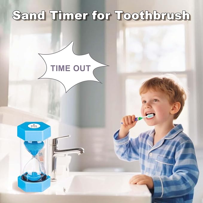 Sand Timer 60 Minutes, Unbreakable Plastic 60 Min Sand Clock, Reloj De Arena 60 Minutos, Colorful Hour Glass Sandglass Watch for Classroom Games Kitchen (Blue)