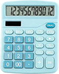 Desk Calculator for Home Office School, Desktop Calculators with Large 12-Digit Display for Kids Seniors Adults, Compact Basic Calculator for Daily Calculation (Blue)