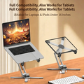 360° Rotatable Adjustable Aluminum Laptop & Tablet Stand Foldable Desktop Riser