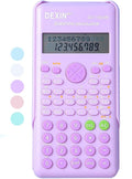 Scientific Calculators for Students, 240 Functions 2-Line Standard Scientific Calculator, Cute School Office Supplies，Math Calculator for School (Purple)