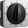 Searon Kitchen Timers for Cooking, Mechanical Wind Up Timer with Loud Ring, Magnetic Back, No Battery Needed, Stainless Steel Countdown Timer for Cooking and Baking