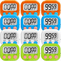 12 Pack Multi-Function Digital Timers, Magnetic Large LCD Display Loud Alarm Countdown Timers, Extensively Use in Classroom, Break Time, Gym, Meeting, Cooking
