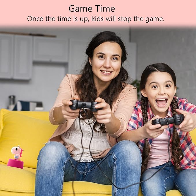 Timers, Classroom Timer for Kids, Kitchen Timer for Cooking, Desk Time Tracker, Small Mechanical Timer for Study, Workout, Shower, Baking Countdown (Pink Unicorn)