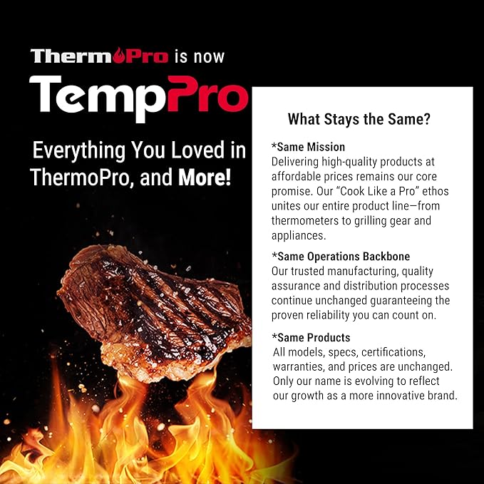TempPro 99-Hour Digital Kitchen Timer with Strong Magnetic & Stable Stand, Classroom Timers with 3-Volume-Level, Stopwatch with Large LED Display, Digital Timers for Classroom(Previously ThermoPro)