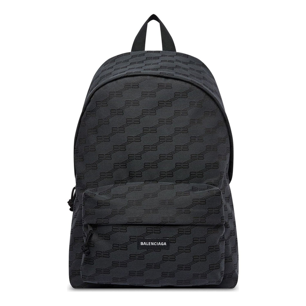 Balenciaga BB Monogram Signature Medium Backpack 'Black' 713044210HH1061