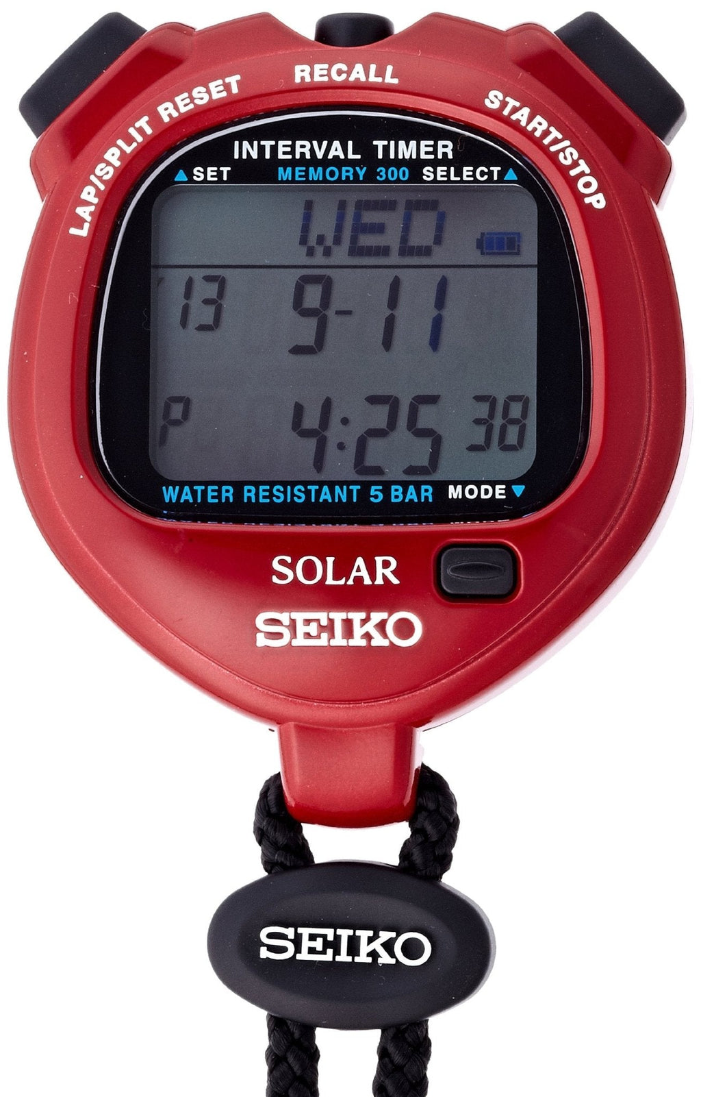 Seiko 太阳能间歇训练计时器运动秒表 Power Red SVAJ103